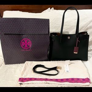 Tory Burch Walker Satchel work tote black - LIKE NEW WITH TAGS